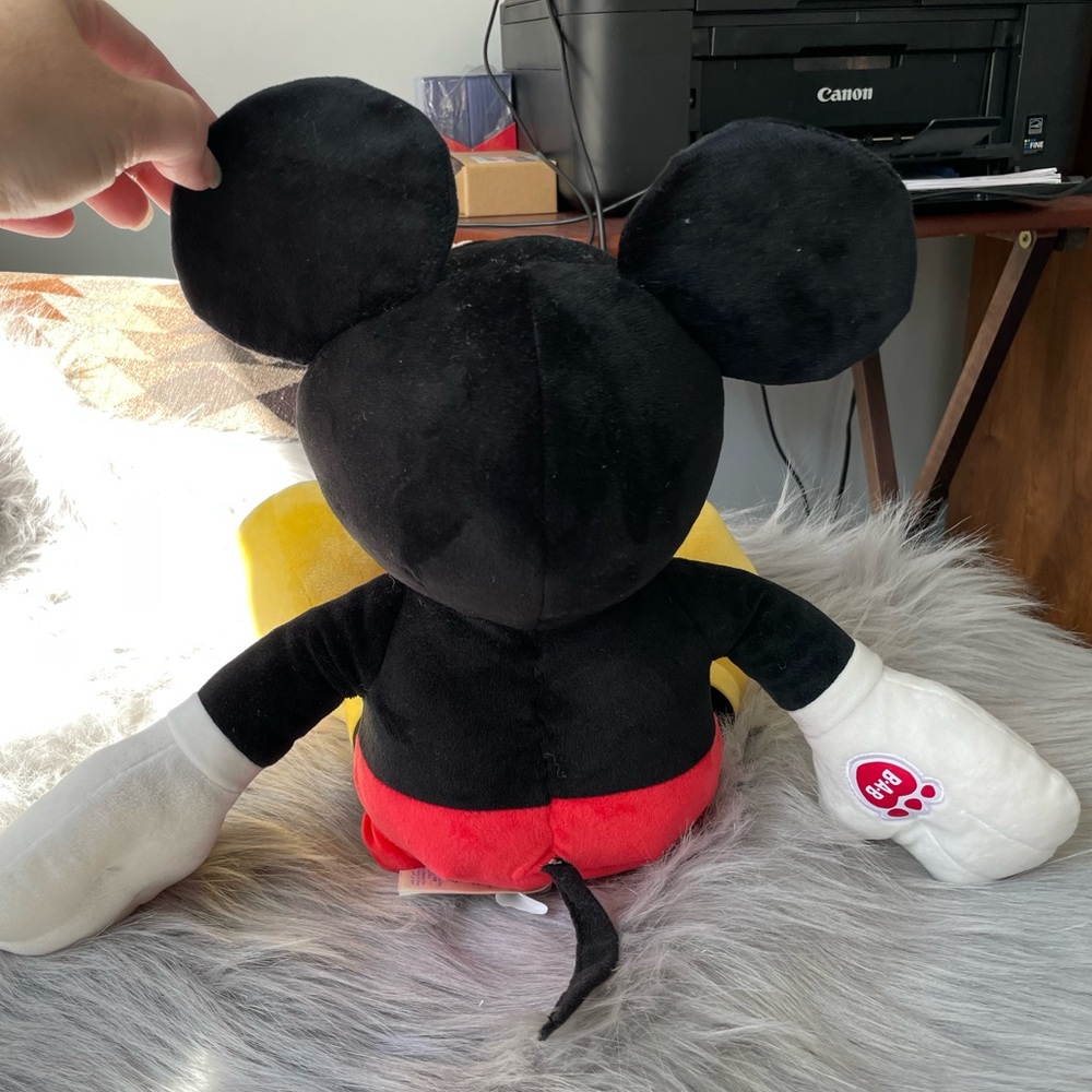 Disney Build A Bear Mickey Mouse 90th Anniversary Plush Toy - Black, Red, Yellow - Picture 3 of 3